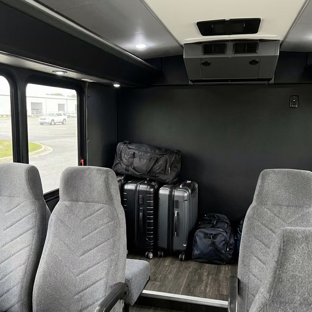 westfield 15 passenger minibus luggage area