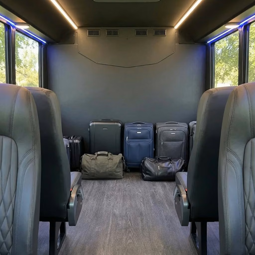 westfield 20 passenger minibus luggage area