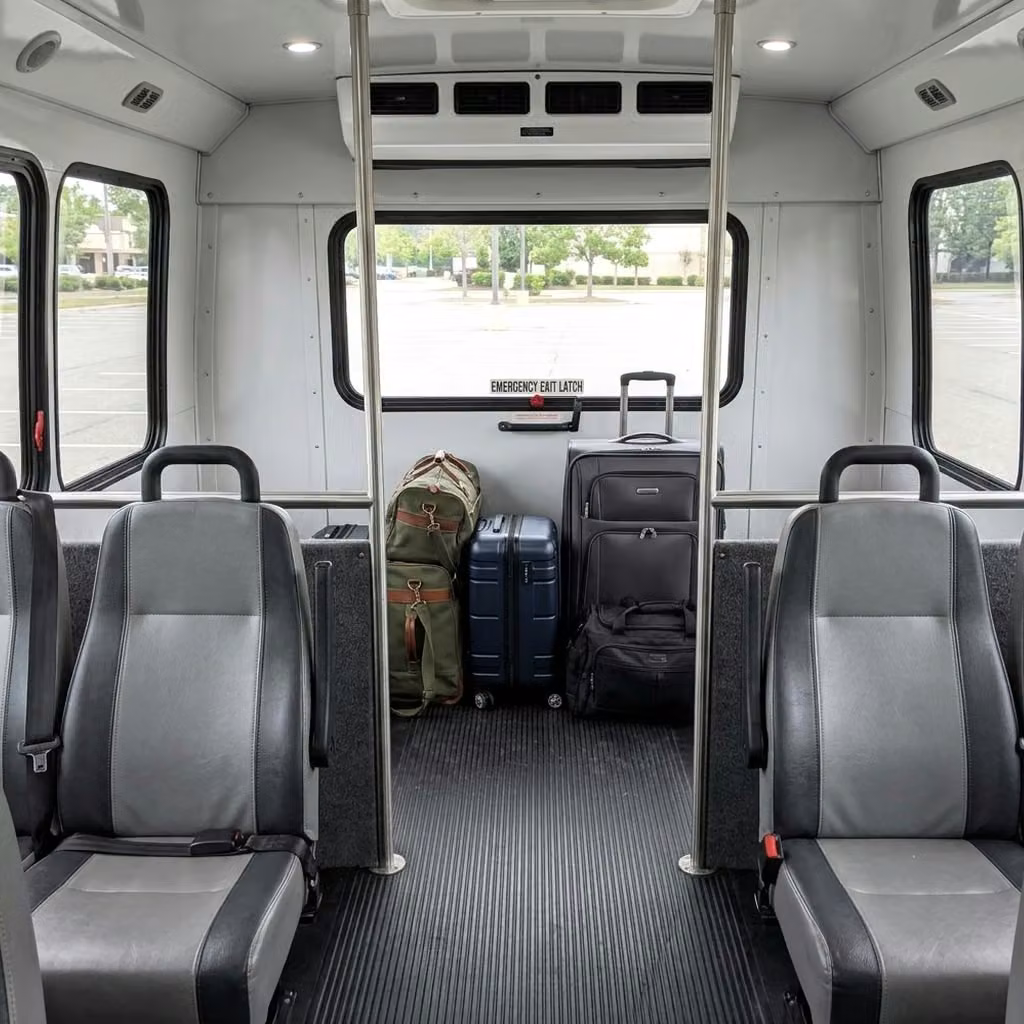westfield 30 passenger minibus luggage area
