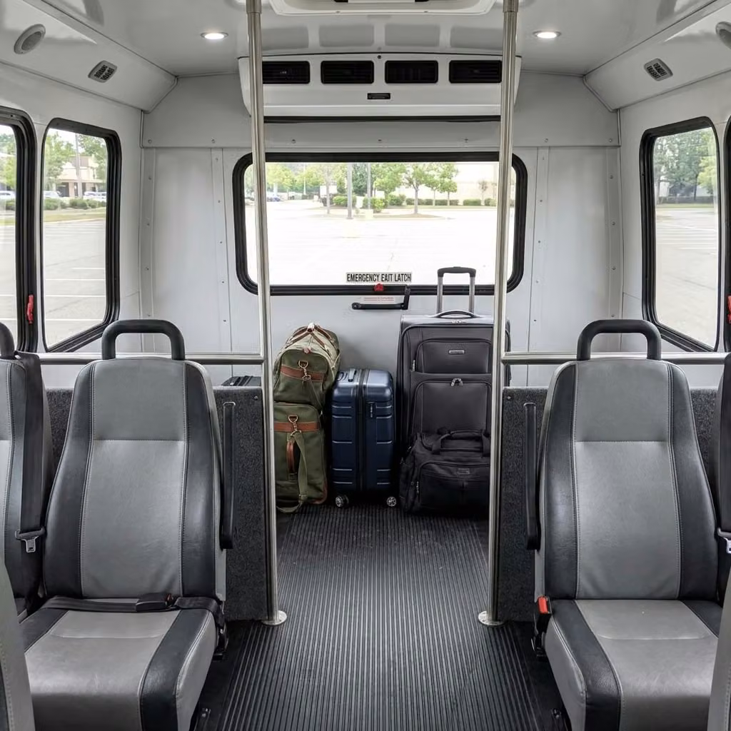 westfield 35 passenger minibus luggage area