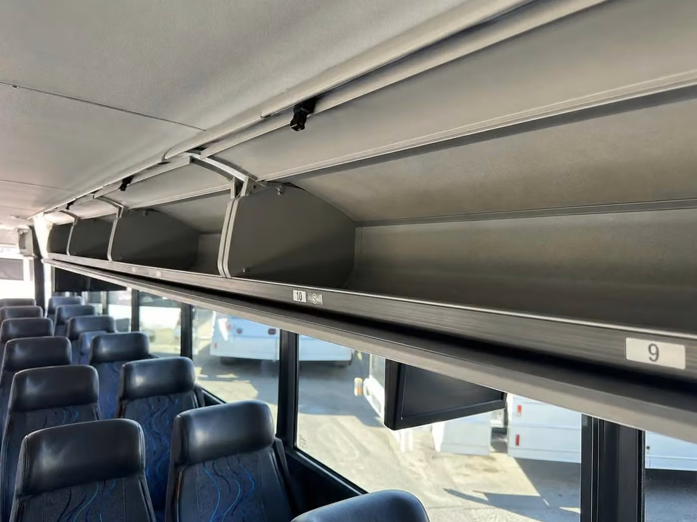 westfield 35 passenger minibus overhead storage