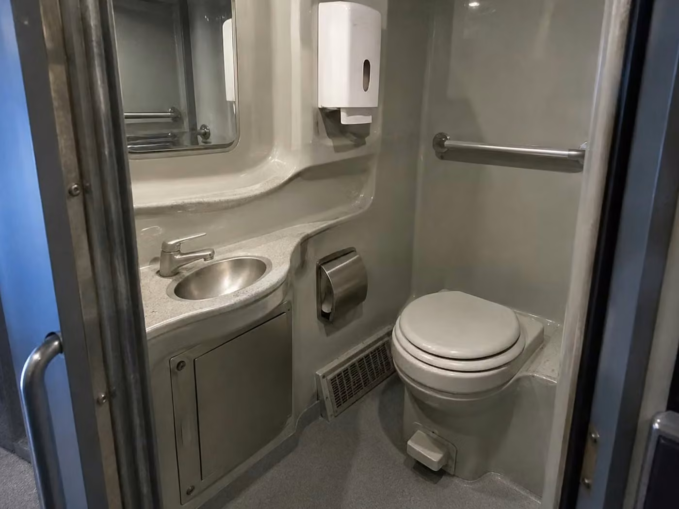 westfield 56 passenger charter bus onboard restroom