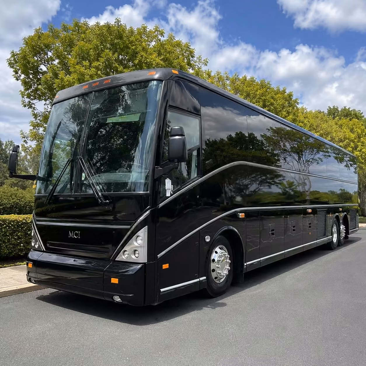 westfield 56 passenger charter bus rental