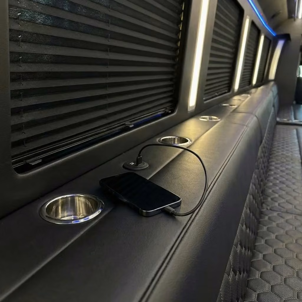 westfield party bus usb charging