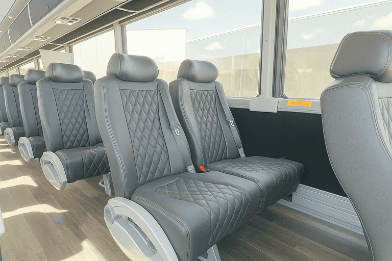 interior of Westfield Charter Bus charter bus